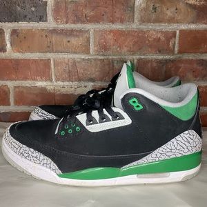 Air Jordan Retro 3 Pine Green Sneakers Size 14
